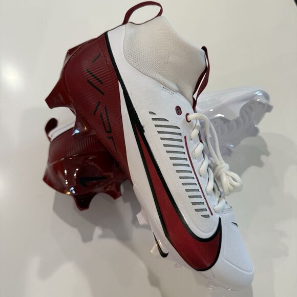 Nike Vapor Edge Pro 360 2 TB White Red Crimson Football Cleats Men Size 12.5